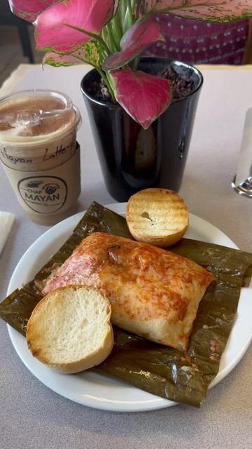 Mayan Latte & Tamal Chapin for Breakfast  #WhattaEat 